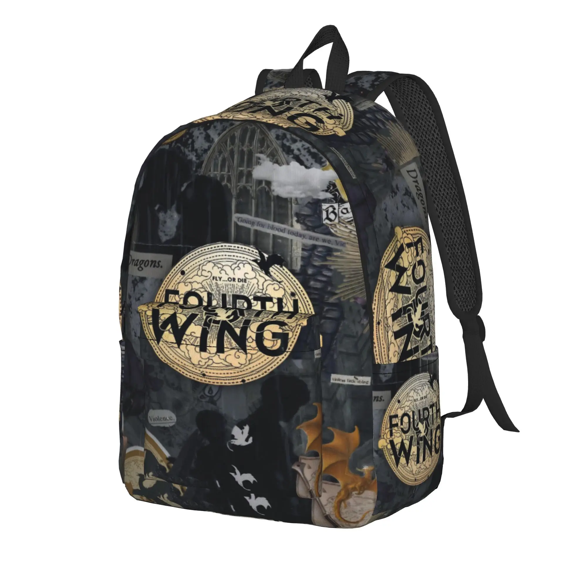 F-Fourth W-Wing Dragon Casual Backpack Sports High School Hiking Travel  Daypack for Men Women College Shoulder Bag