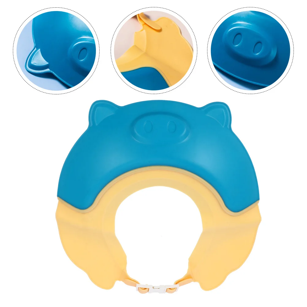 

Детская шапка с шампунем, предотвращающая обратный поток, водонепроницаемая, регулируемая, с рисунком, детская шапочка для ванны, защитный чехол для ушей, детское мытье волос