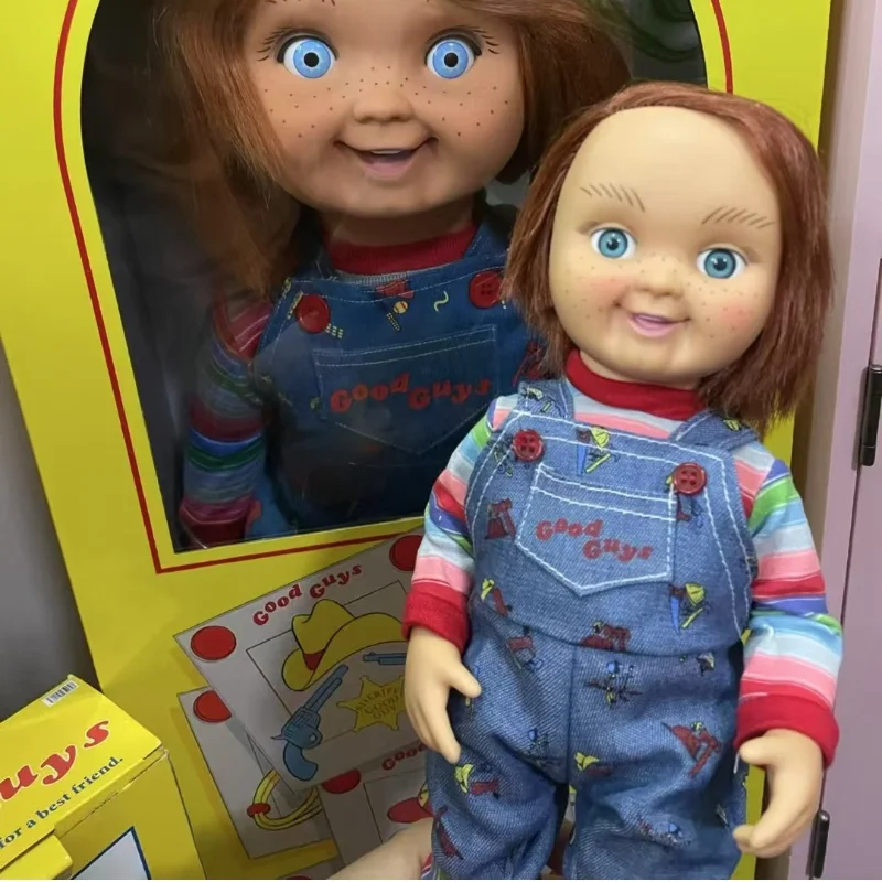 

13cm/28cm Anime Figures Ghost Doll Revival Action Figure Blue Light Limited Edition Cloth Clothes Chucky Doll Halloween Gifts