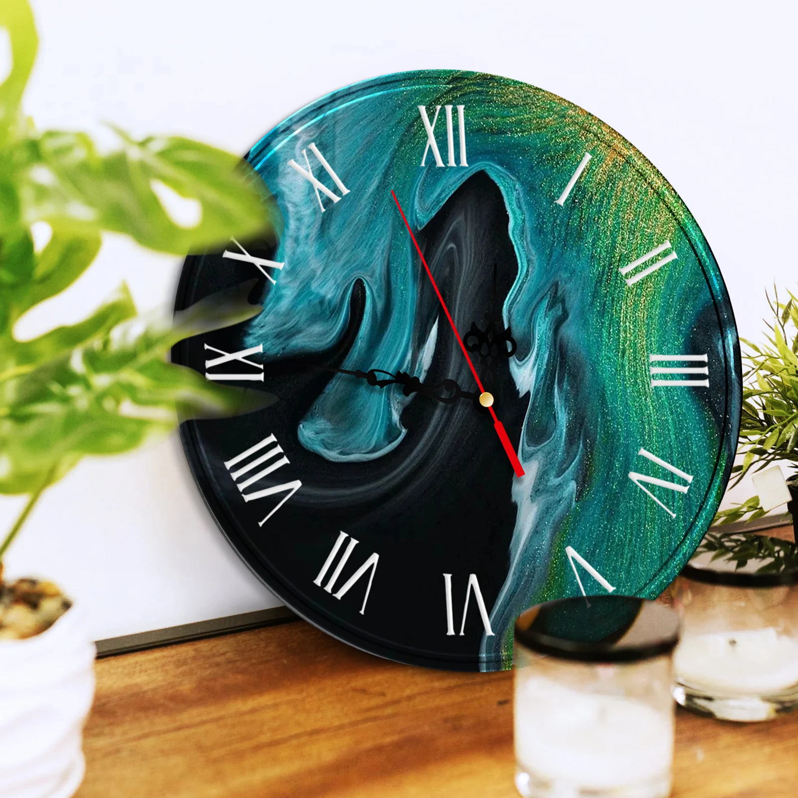 Circular Resin Clock Mold Kit Roman Numbers MD3550 MD3323 Clock Mechanism Silicone Molds For Epoxy Resin Wall Ornament Flexible