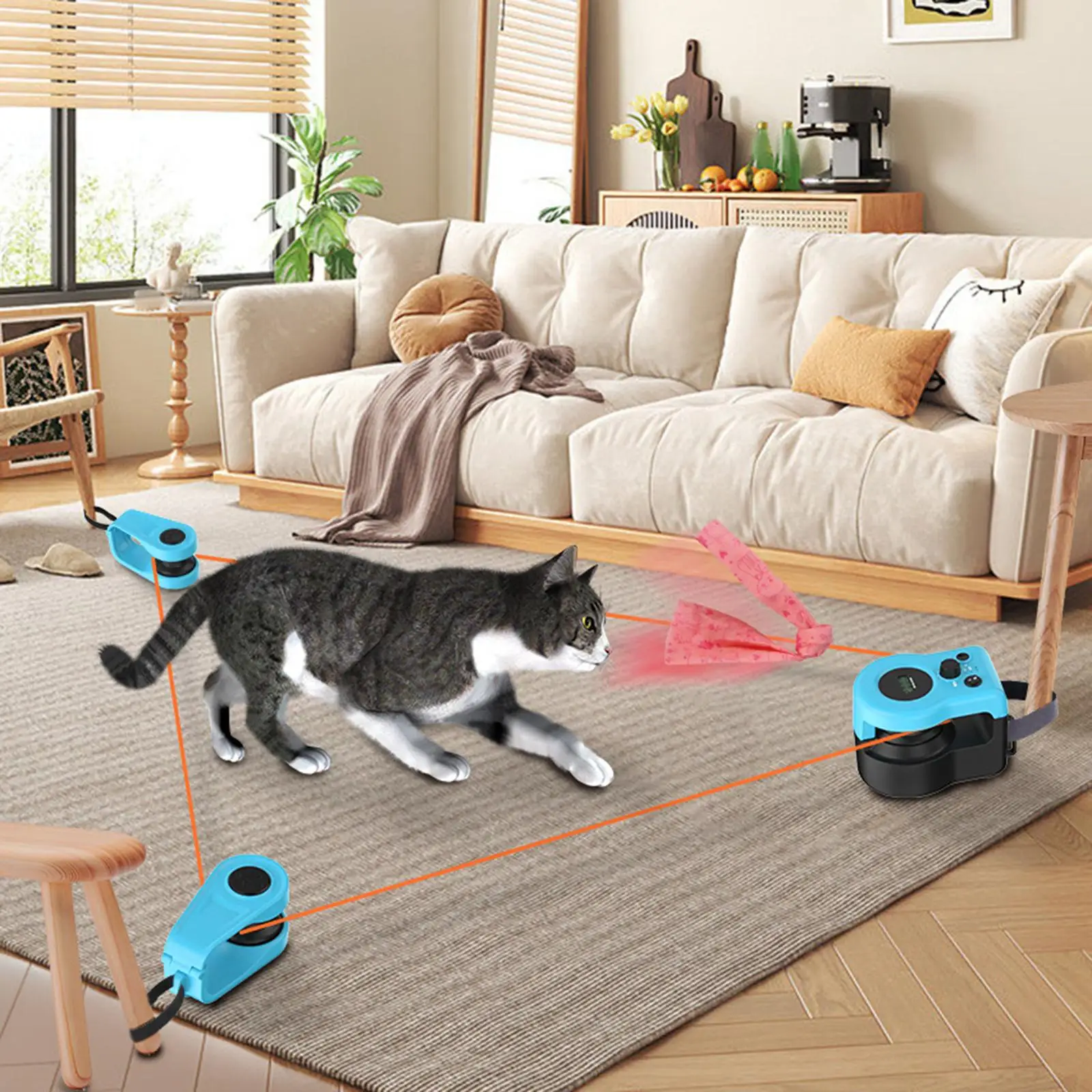 Running Cat Toy Interactive Cat Toy with Remote Control Wheel Exerciser for Kitty Kitten Indoor Playing Toys Pet Supplies