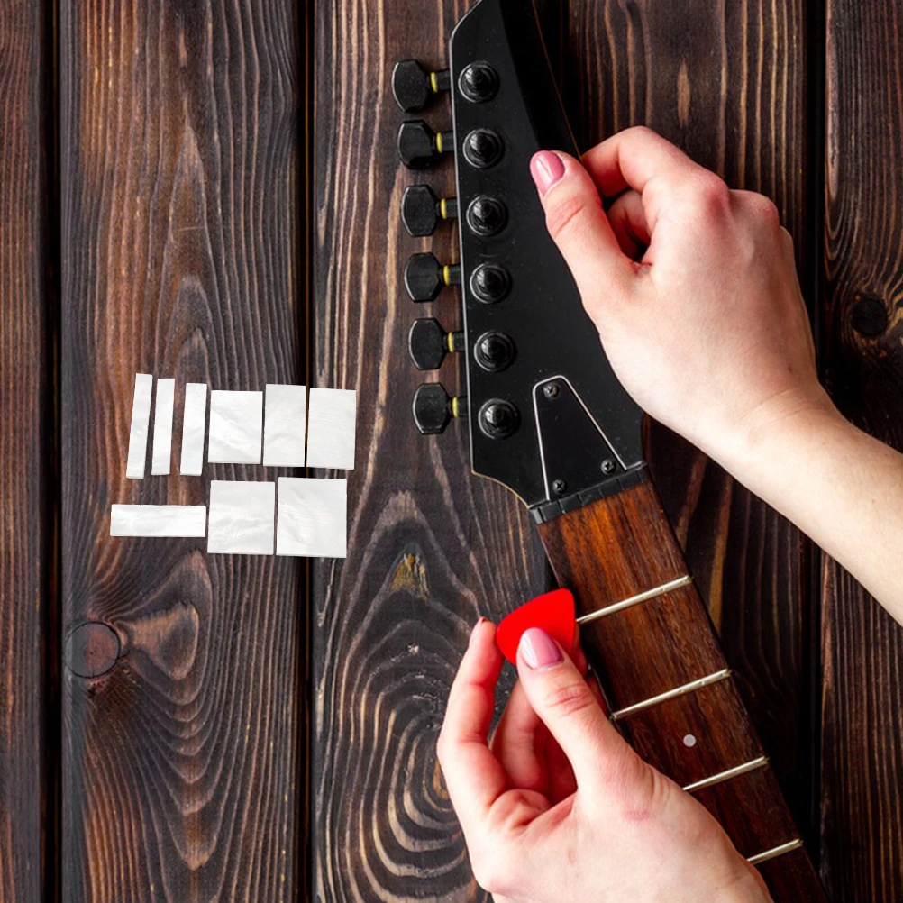 

9 PCS White Shell Material Fretboard Inlays Guitar Part Marker Markers Rectangle