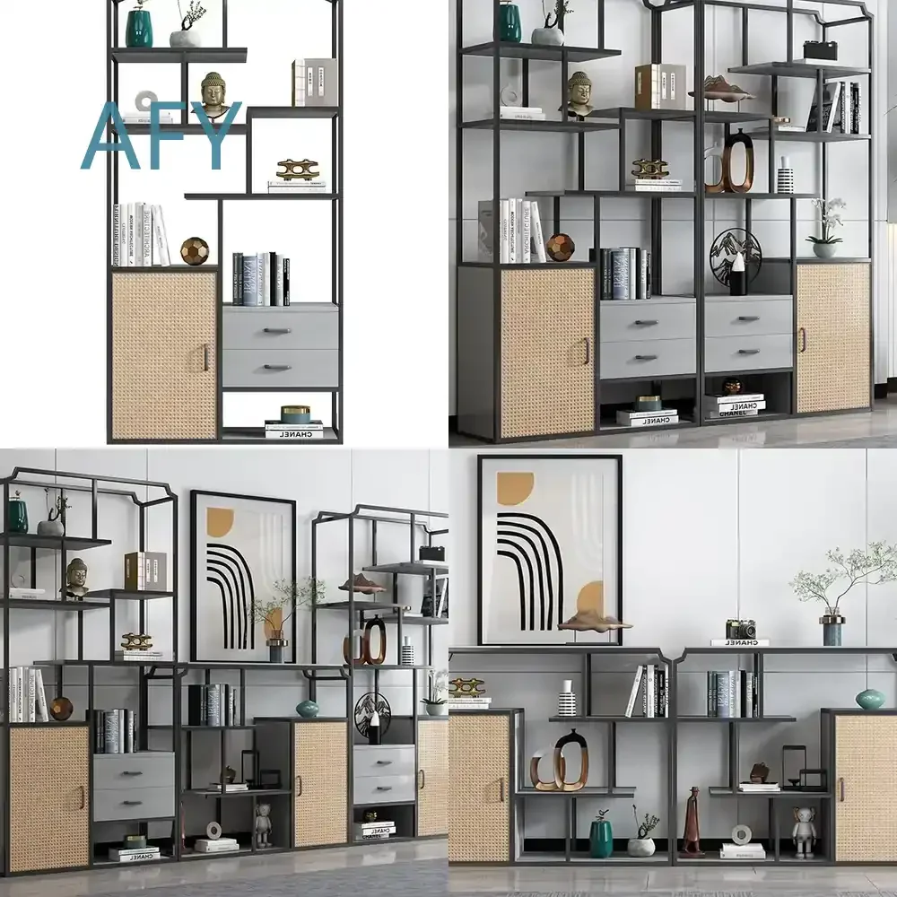 Tieyi Bogu frame tea cabinet set for living room rack table display cabinet Duobao Pavilion simple modern integrated storage