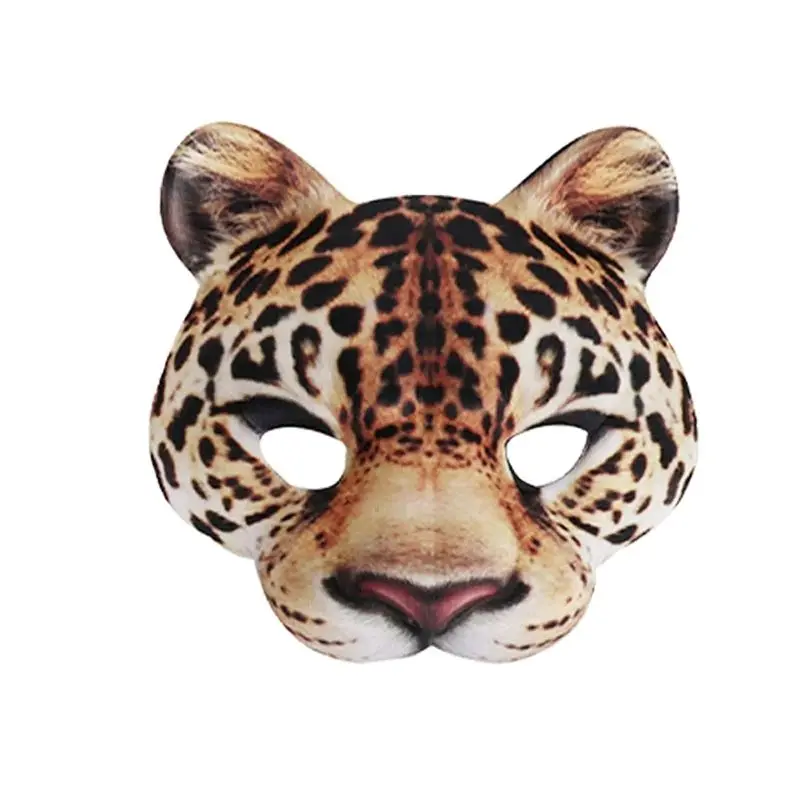 Fashion 3D Animal Mask Tiger Pig Mask Women Men Half Face Halloween Mask Animal Party Masquerade Fancy Dress Costume Props