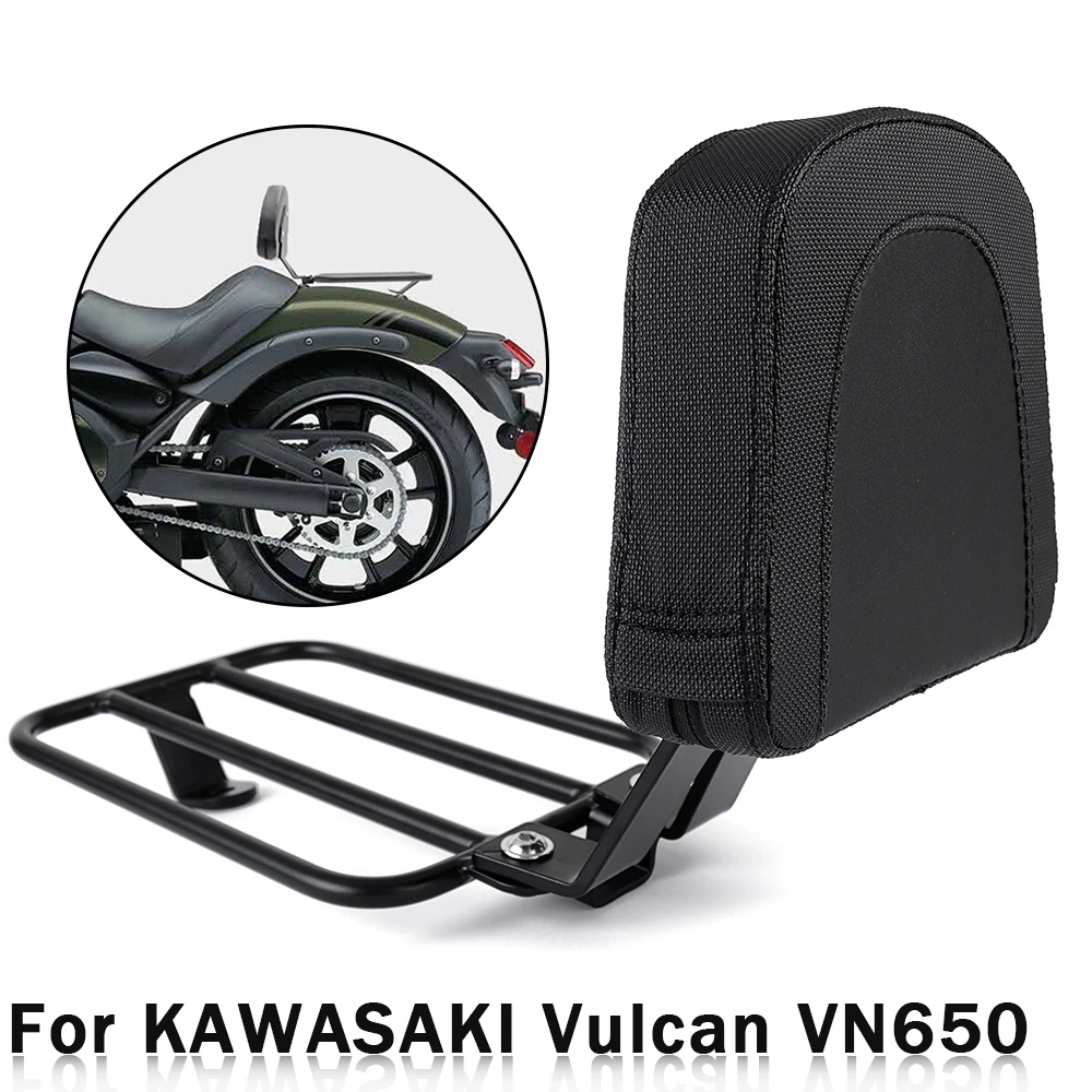 

For Kawasaki Vulcan 650 S VN650 EN650 2015-2025 Motorcycle Passenger Seat Backrest Sissy Bar Set with Luggage Rack VN EN 650cc