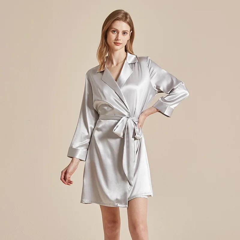 

Женские шелковые атласные свадебные халаты идеально подходят для весенних и летних свадеб, вечерние пижамы для подружек невесты для женщин