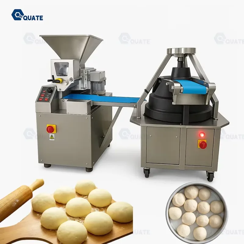 Automatic Dough Divider Rounder Machine Bakery Bread Bun Ball Forming Pizza Roll Portioning Equipment