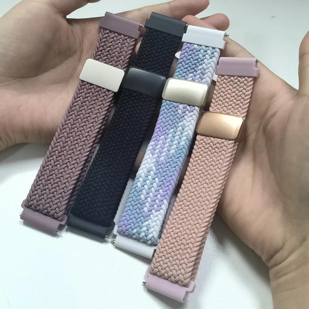 20mm 22mm Nylon Watch Straps For Huami AMAZFIT BALANCE 2/Active Max Magnetic Bracelet Amazfit BIP 6 5 Active 3 2 GTR4 GTS Correa