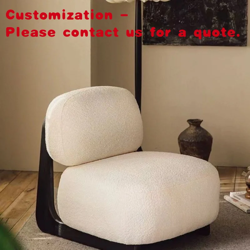 

custom.ATUNUS Wabi Sabi Style Sofa Chairs Patio Lounge Chair Modern Nordic Wooden High Single Chair Living Room Furniture