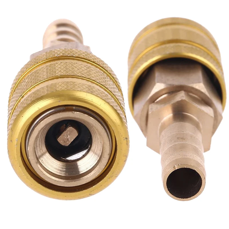 8mm Solid Brass Nozzle Clamp Car Tire Valve Clip Inflation Pump Adapter Air Chuck Inflator Quick Connector Tire Accessories