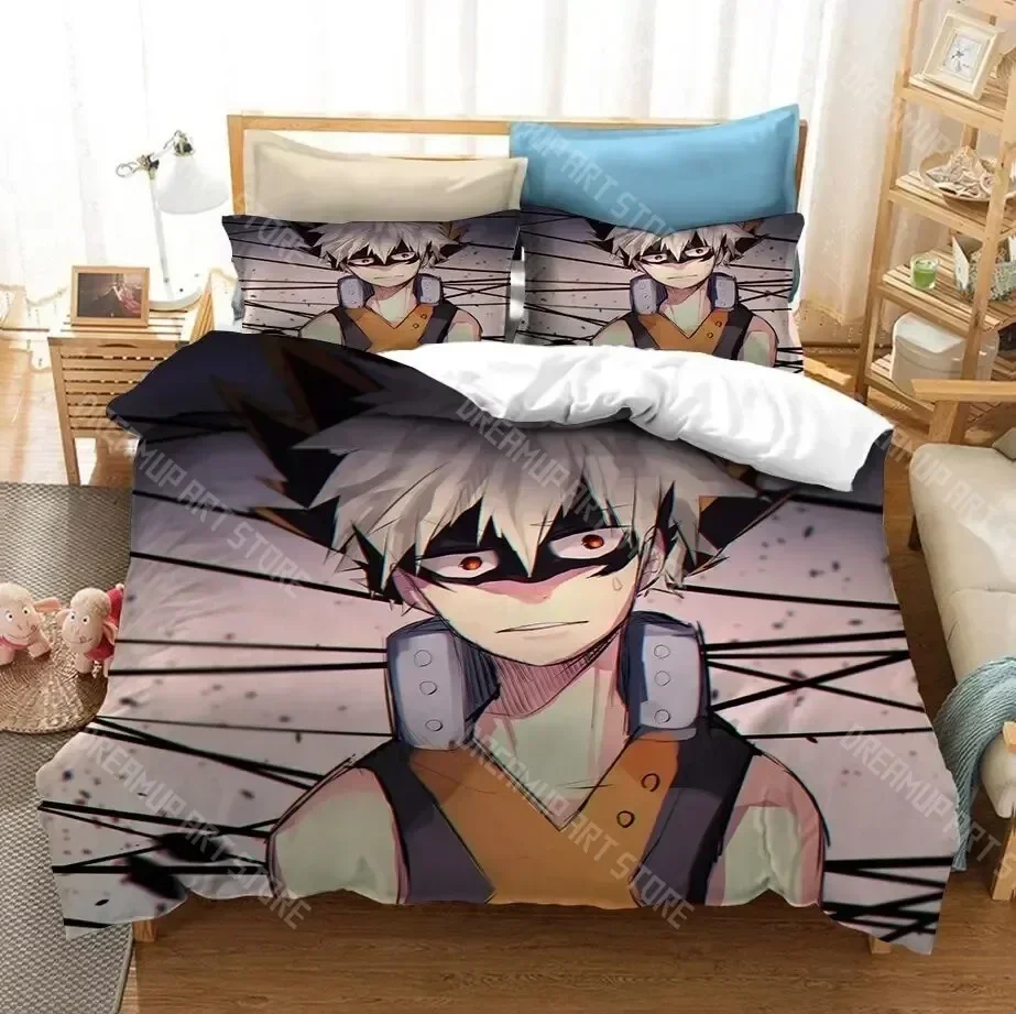 2026 3D Print My Hero Academia Anime Duvet Cover Pillowcase Bedding Sets Double Twin Full Queen King Adult Bedclothes Quilt Cove