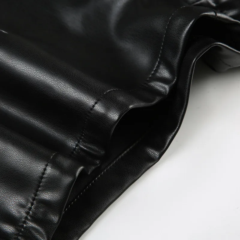 Women Black Gothic Emo Y2K Mini Shorts Sexy Wide Belt Leather Short Pants Low Waist Bodycon Shorts Micro Boot Short Summer 2026