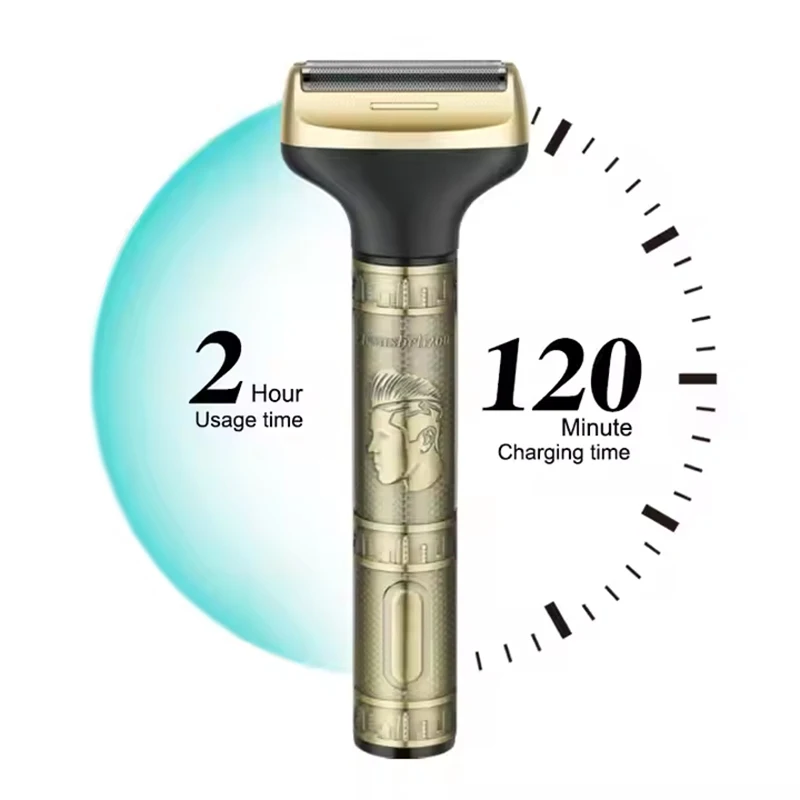 Rasoio elettrico tre in uno da uomo, set di tagliacapelli portatile impermeabile per uso domestico, strumento per tagliare i peli del naso di alta qualità