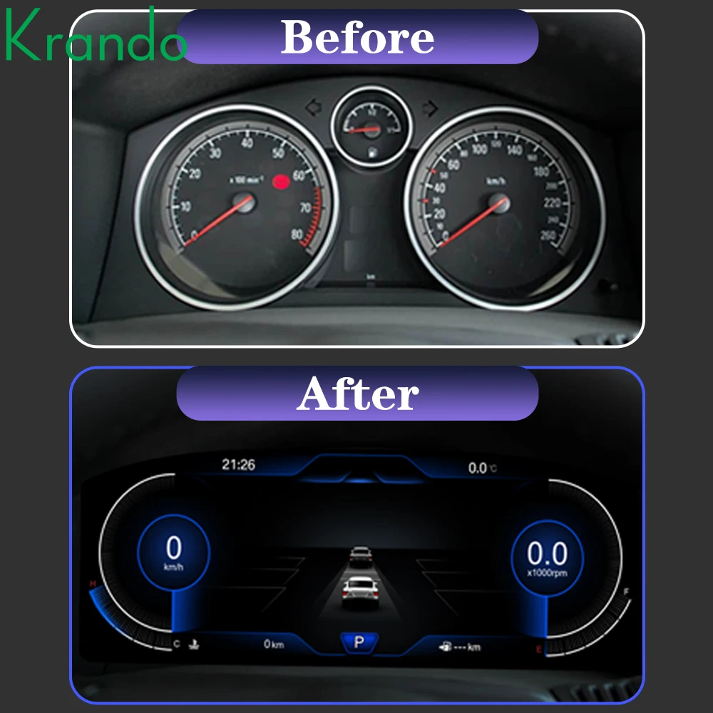 Krando 12 3-дюймовый автомобильный цифровой кластер для Maserati Levante 2016-2020 Linux кабина ЖК-спидометр приборная панель Фото №5