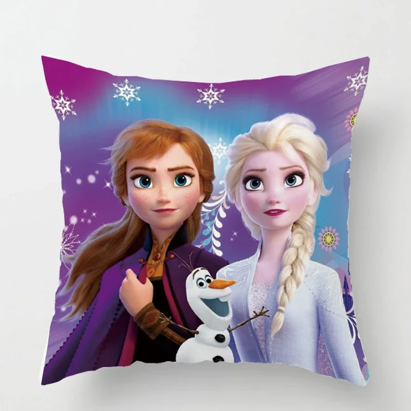 

Disney Cartoon Cushion Cover Frozen Elsa Anna Princess PillowCase Decorative/Nap Room Sofa Baby Children Gift for Girl