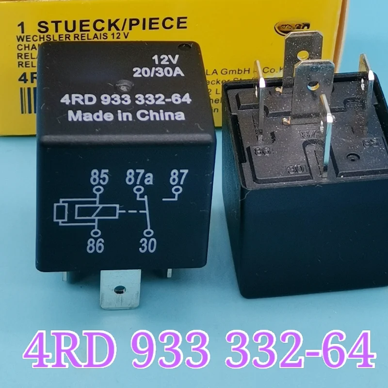 

（Brand New Original）1pcs/lot 100% original genuine relay:4RD 933 332-64 12VDC 30A 5pins Automotive relay