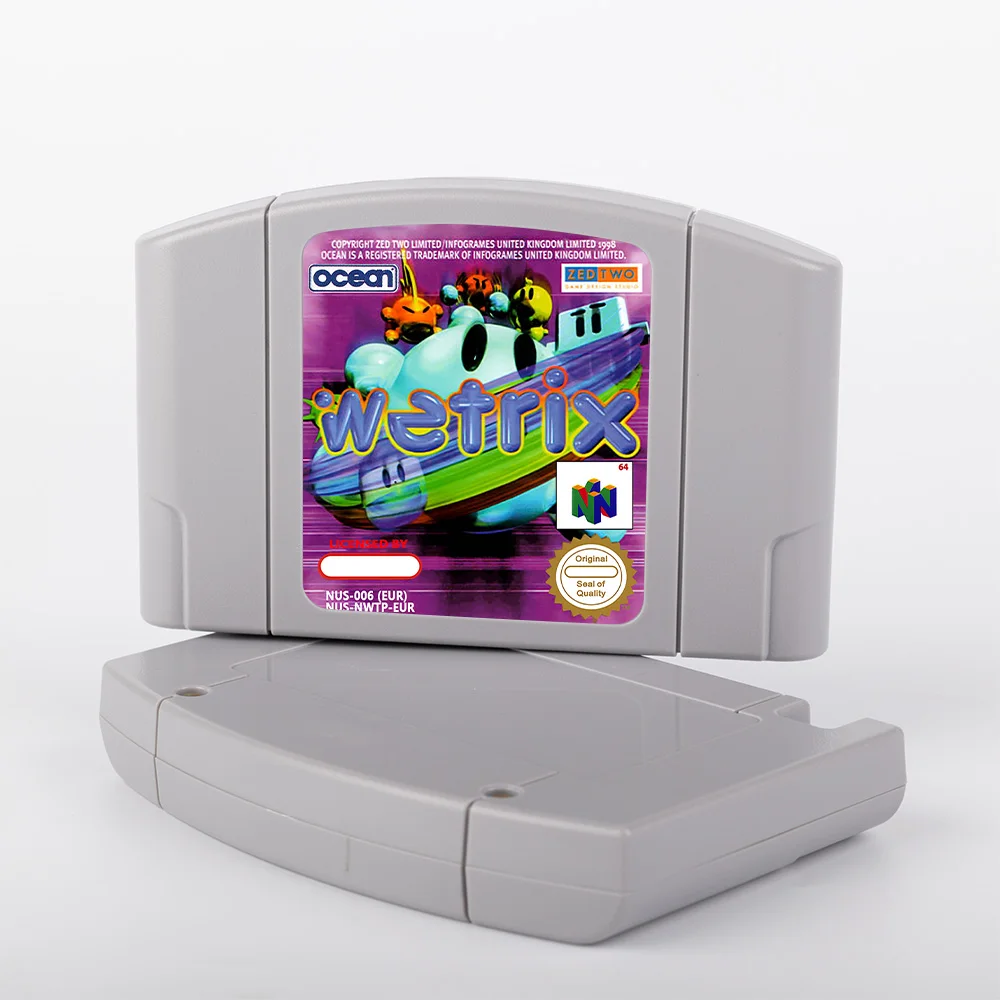Wetrix 64bit game card for EUR PAL version N64 video game console For Nintendo