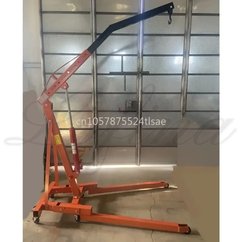 

Folding small crane hydraulic engine crane 2 tons 3 tons auto repair mobile crane