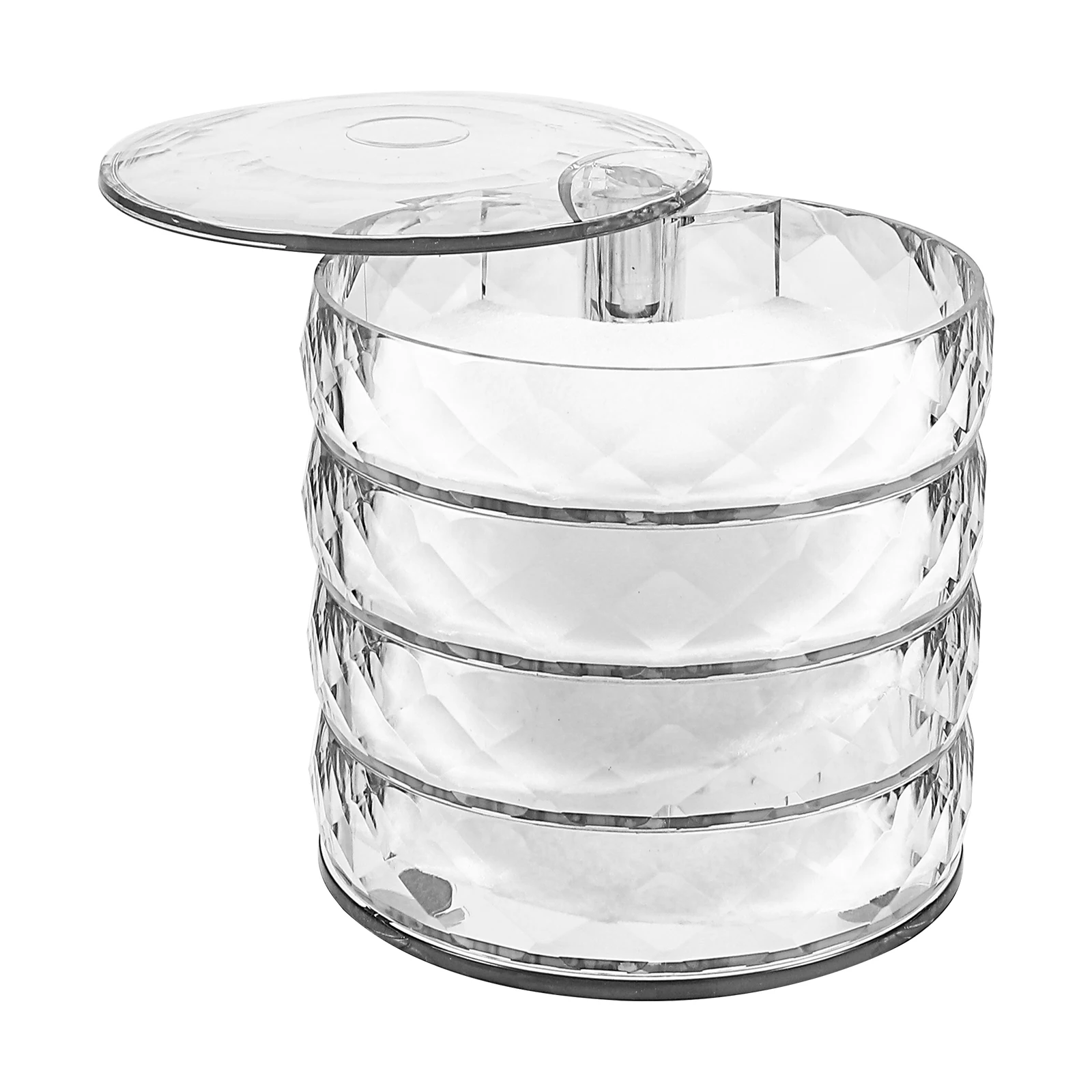 

1pc Sturdy Multi-Layer Rotating Jewelry Box Non-Woven Lined Storage Organizer Container Holder Tray Home Decoration