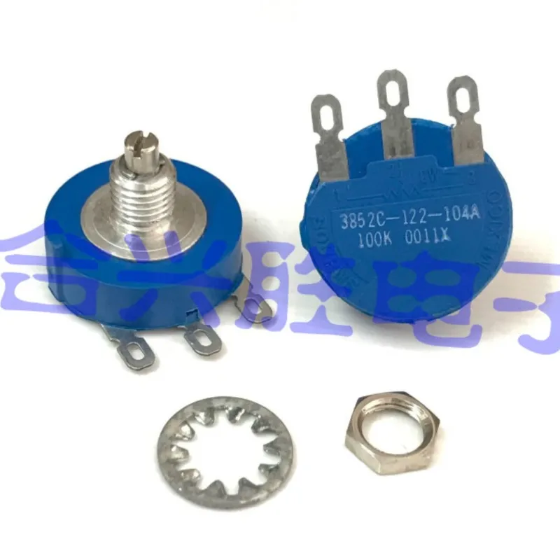 1 Piece Sealed Ceramic Potentiometer 3852C-122-104A Single A100K Thin Shaft 10MM 270 Degrees Rotary