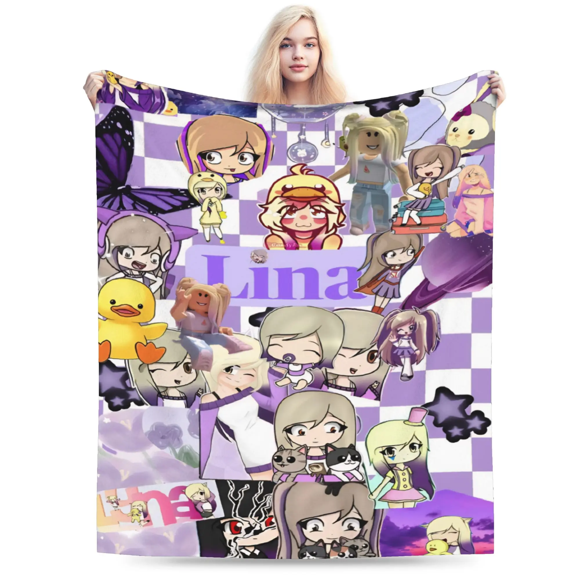 Dense Real Mix Collage Lyna Vallejos  Blanket Flannel  Multifunction Super Soft Throw Blanket for Home Bedspread