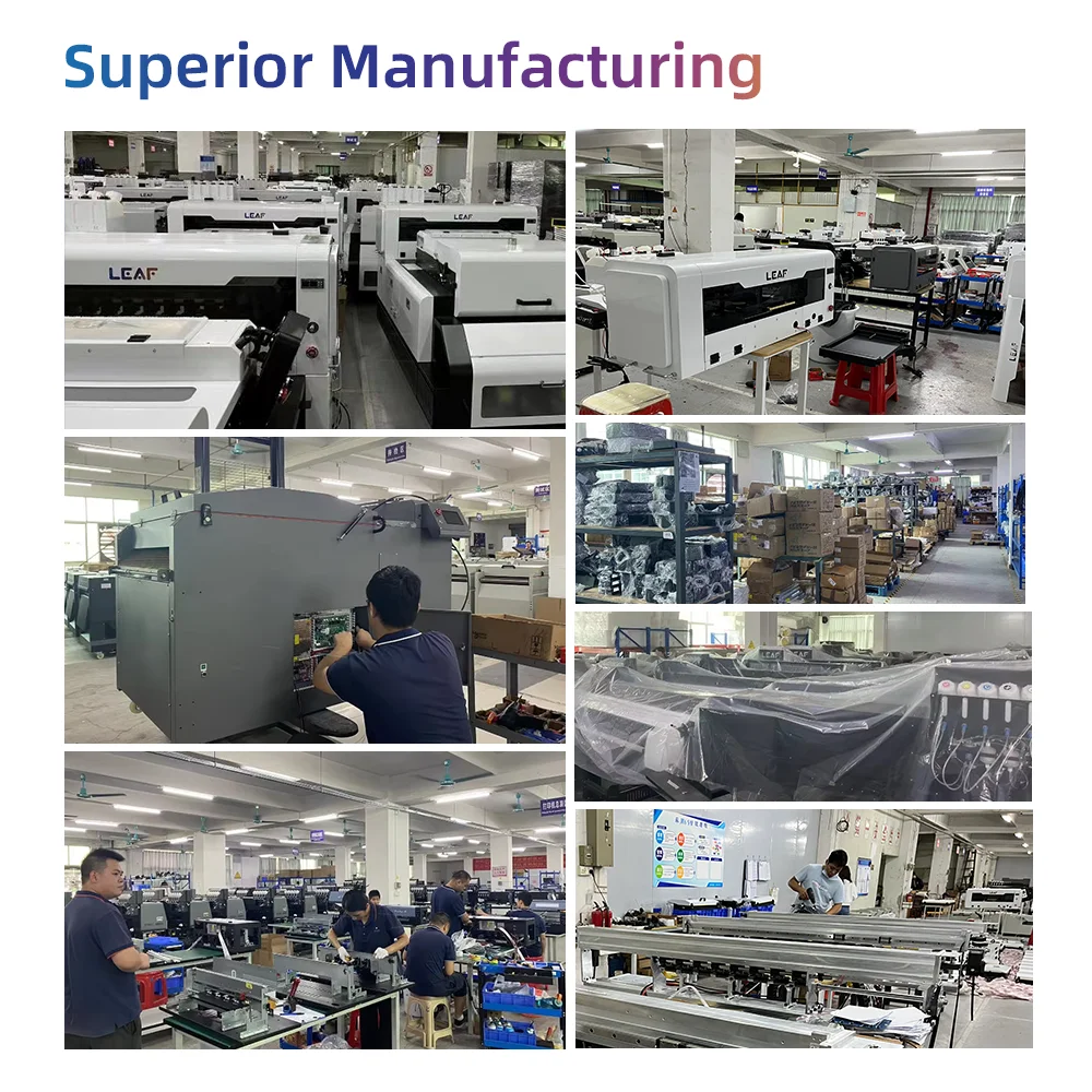 LEAF Digital 24 pulgadas Impresora DTF 60 cm impresora de transferencia de camisas impresora de inyección de tinta DTF con doble cabezal I3200