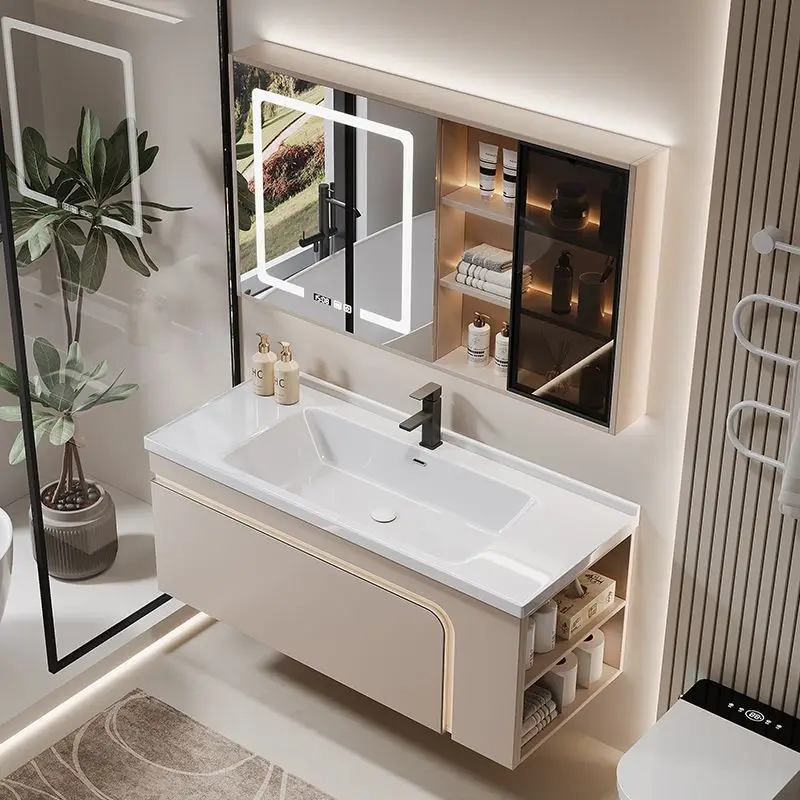 

Toilet Side Cabinet Bathroom Cabinet Washbasin Cabinet Combination Ceramic Integrated Basin Washbasin Basin