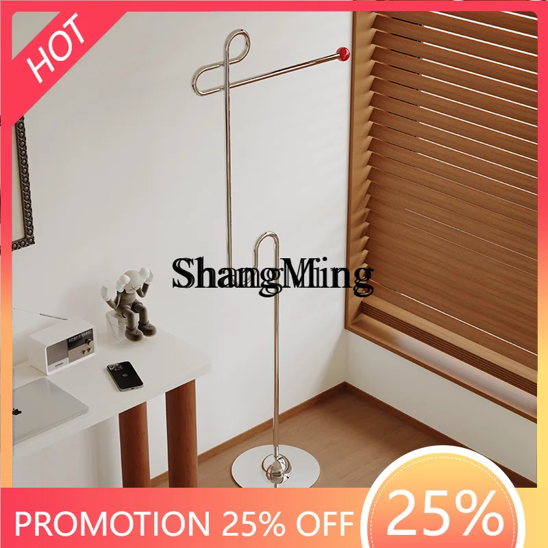 

FG stainless steel floor hanging bag coat rack bedroom storage light luxury Bauhaus vertical hanging clothes rack