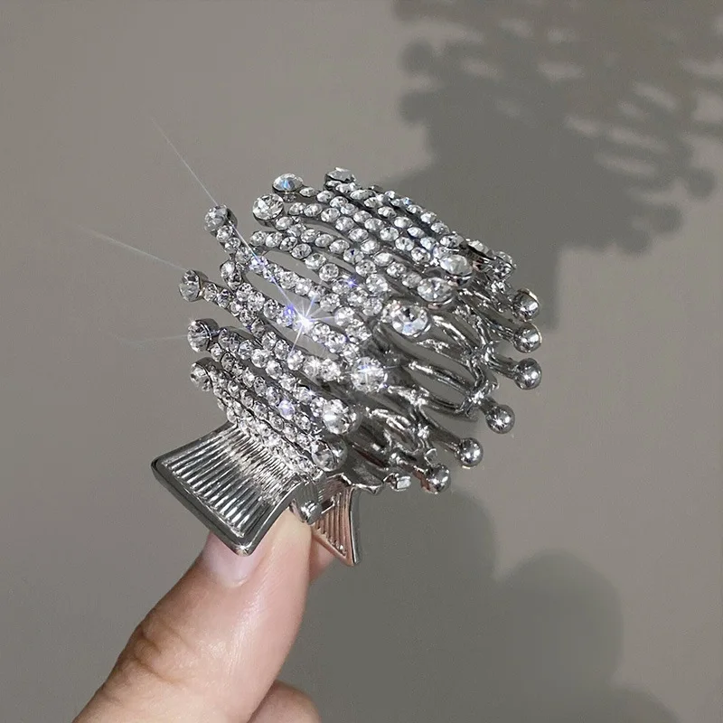 2022 neue Korea Trend Perle Kristall Haar Klaue Mädchen Hohe Pferdeschwanz Halter Kleine Haar Clip Metall Haar Zubehör Für Frauen hairgrip