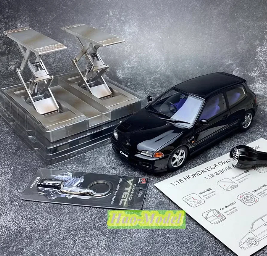 

ЖК-дисплей 1:18 для HONDA EG6 SiR (SiRII), литая под давлением модель автомобиля из сплава металла, подарки на день рождения для мальчиков, коллекция украшений для хобби, черный