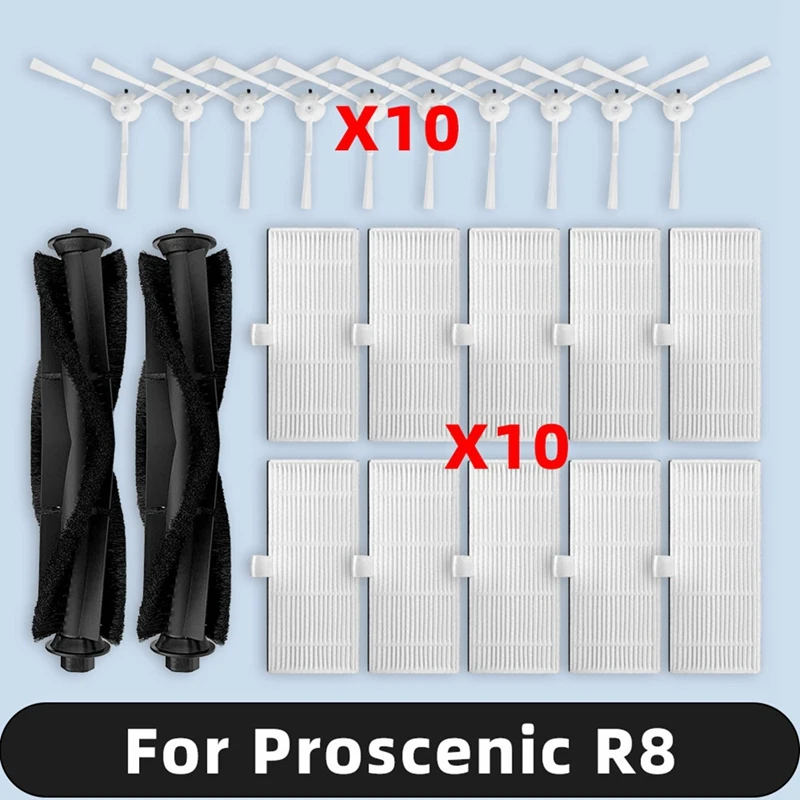 A03F Replacement Parts for Proscenic R8 Spare Main Side Brush HEPA Filter Vacuum Cleaner Accessories Consumables