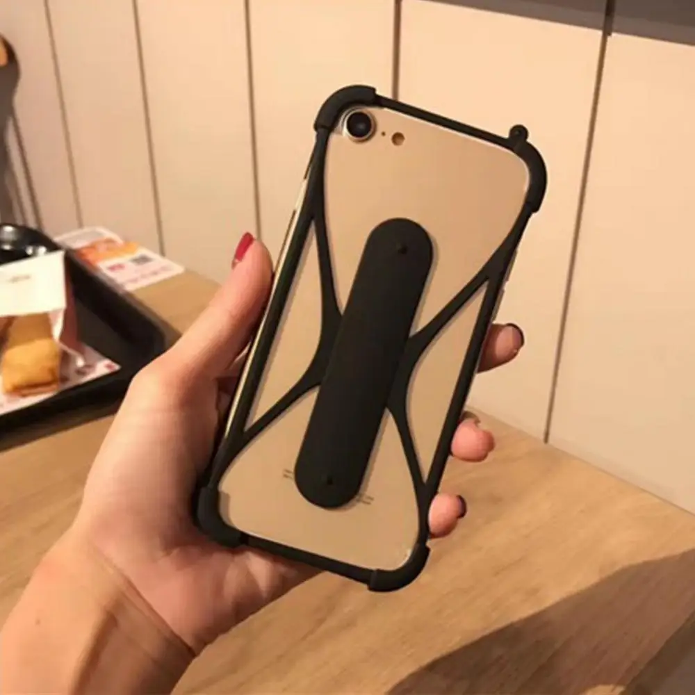 Marco suave universal del teléfono de la caja del silicón del parachoques con el tenedor para el iPhone para Samsung s10/plus/lite