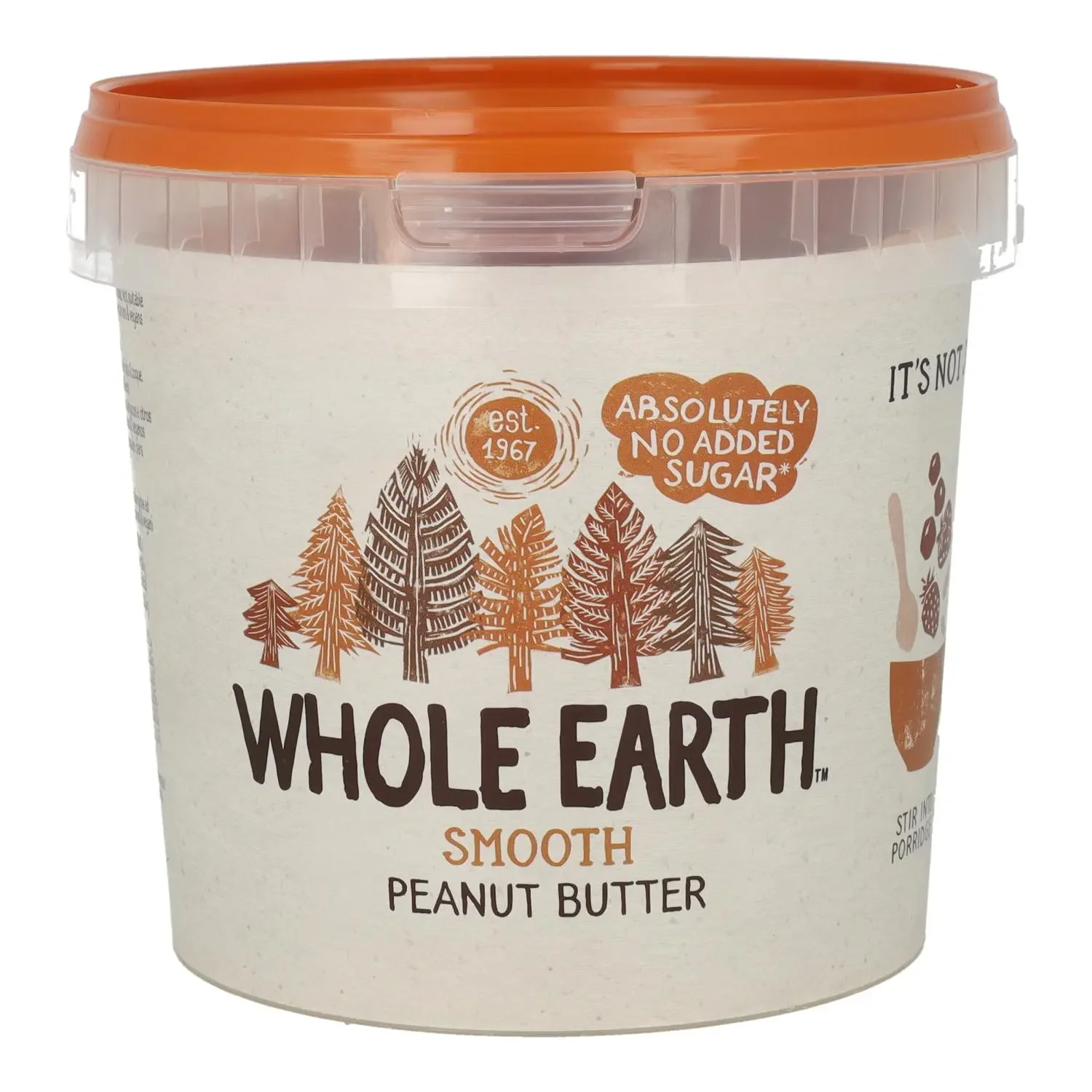 Smooth peanut cream bio Whole Earth 1kg.