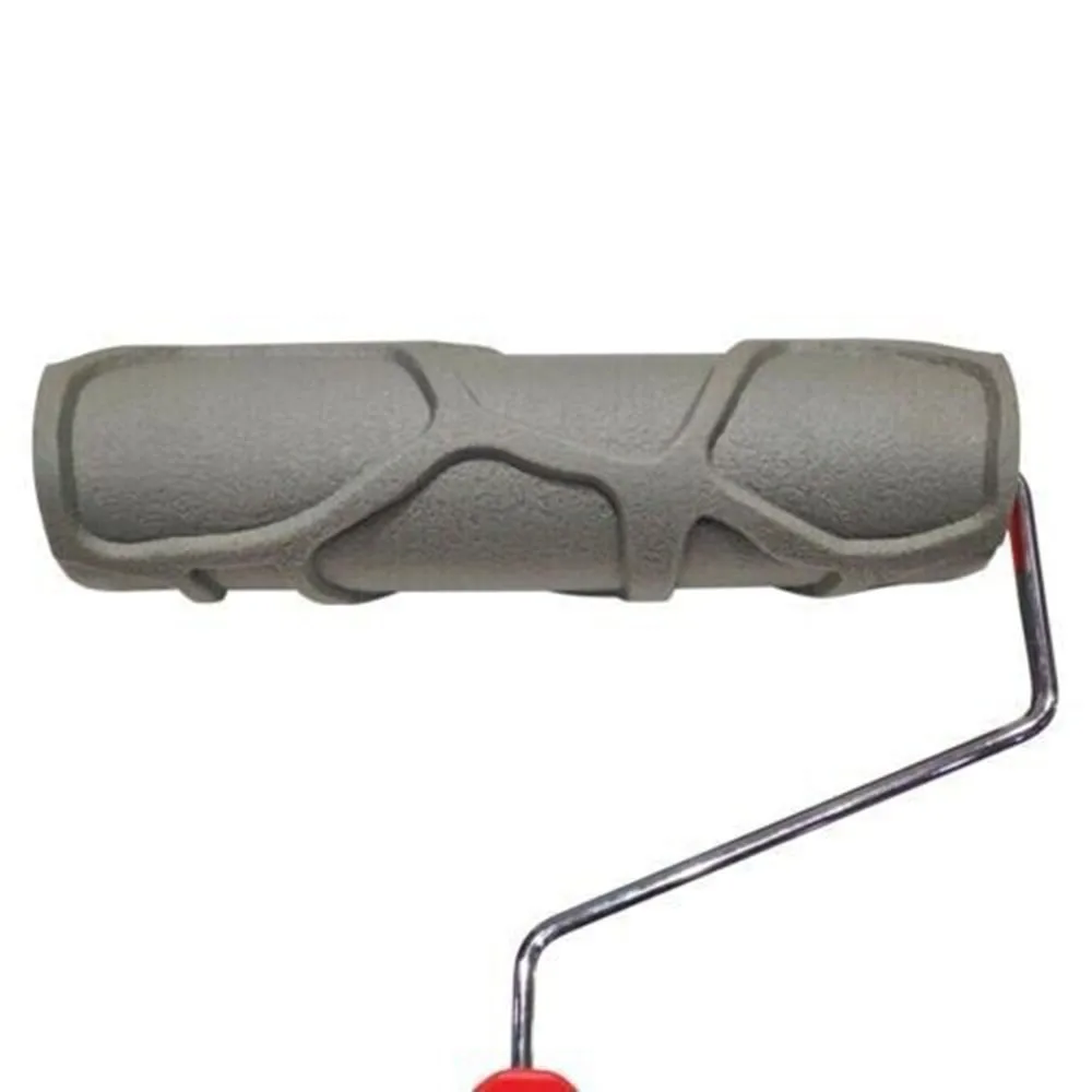 1Pcs Concrete Cement 10 'Landscape Curb' Imprinted Texture Roller Silver Red - view 3