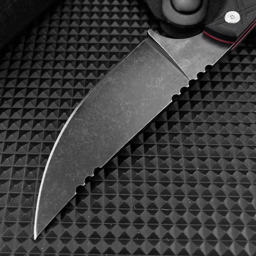 V040 الأسود سكينة تكتيكية 8Cr13Mov بليد G10 مقبض التكتيكية الدفاع جيب EDC سكين تخييم صغير أداة المجال سكينة سرفايفل #3