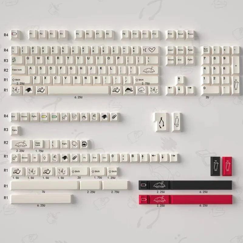 Personalizado branco PBT Keycap, 160 Key perfil cereja, acessórios mecânicos do jogo do teclado, poder 1%, Sublimated