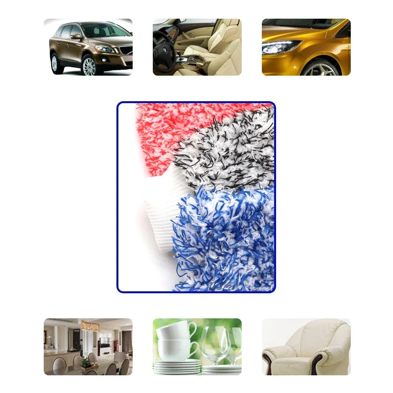 Car Washing Gloves Microfiber Coral Fleece Anti-slip Absorbent Water Cleaning Gloves Auto Wheel Cleaning Tools Car Accessoires