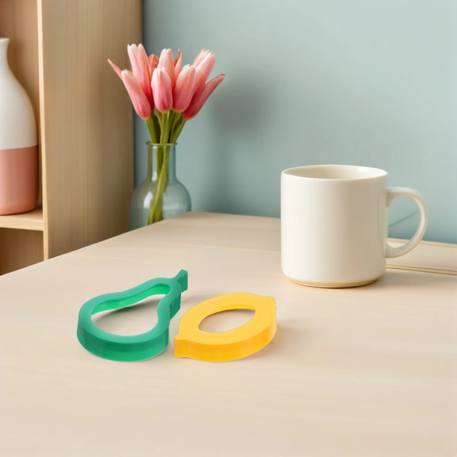 1세트 클레이 모델링 도구 어린이 안전 플라스틱 반죽 커터 과일 모양 창의적 놀이 세트 기술 개발용 인터랙티브