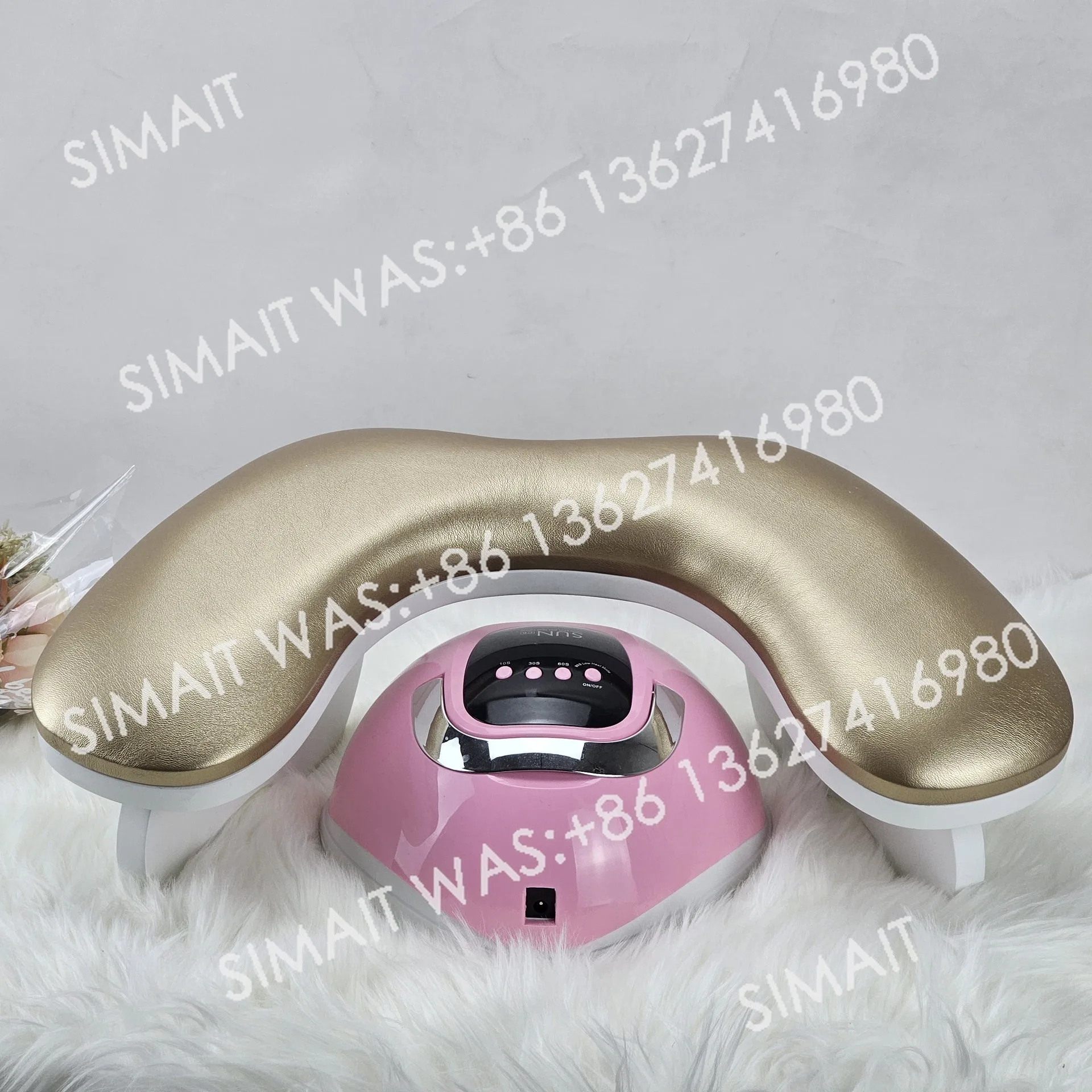 Russian manicure U-shaped hand pillow butterfly foldable beveled simple leather sofa pillow pad for nail salons