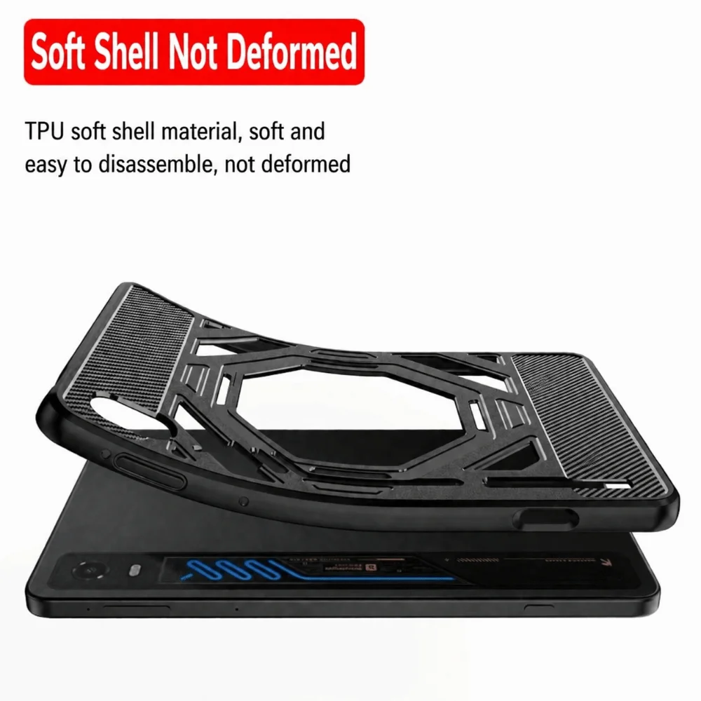 TPU Tablet Case with Gaming Grips Soft Protective Cover Anti-Scratch Shockproof Gaming Tablet Shell for Nubia RedMagic 5 Pro