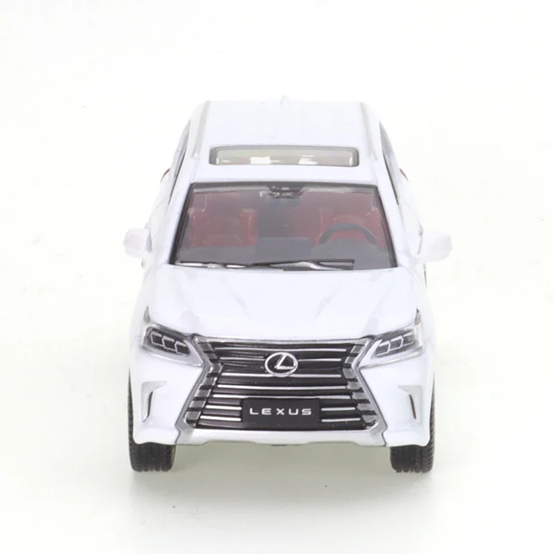 JKM 1/64 Lexus 570 Iron Bottom Rubber Tire Car Alloy Toys Motor Vehicle Diecast Metal Model Kids Xmas Gift Toys for Boys