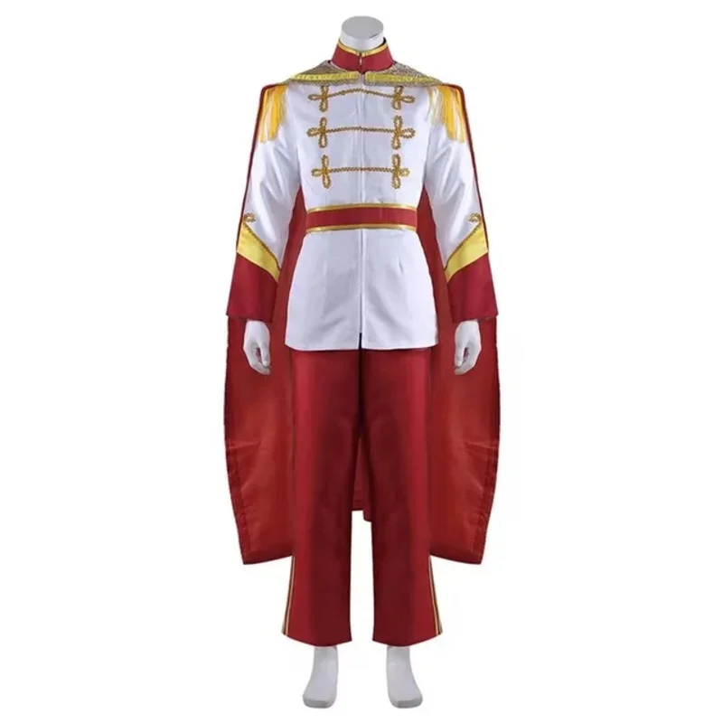 Movie Prince Charming Kit Adult Cinderella Prince Charming Cosplay Costume For Men Wig Custom Made