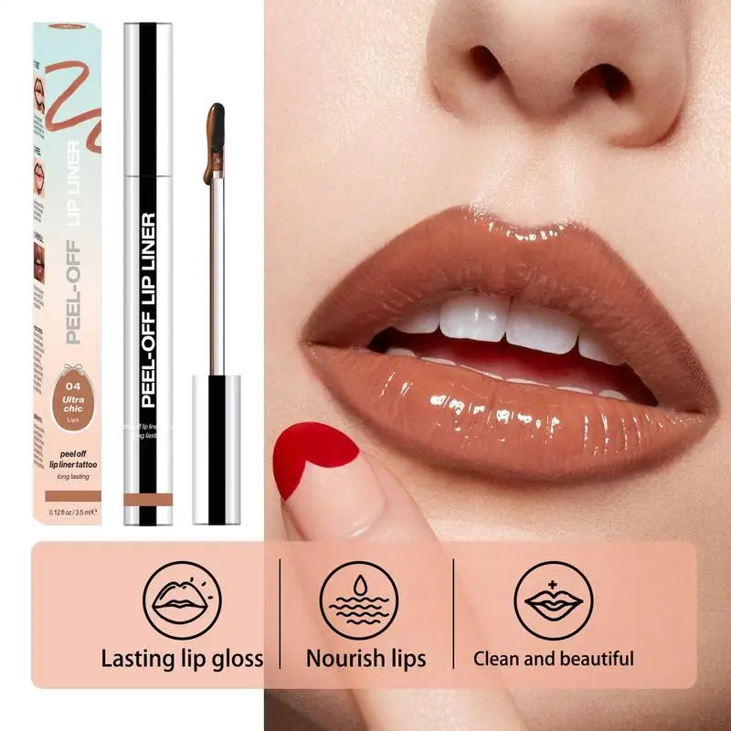 Lip Stain Peel Off Matita per labbra a lunga durata Impermeabile a lunga durata Colore altamente pigmentato Peel Off Lipgloss Macchia Rossetto Trucco