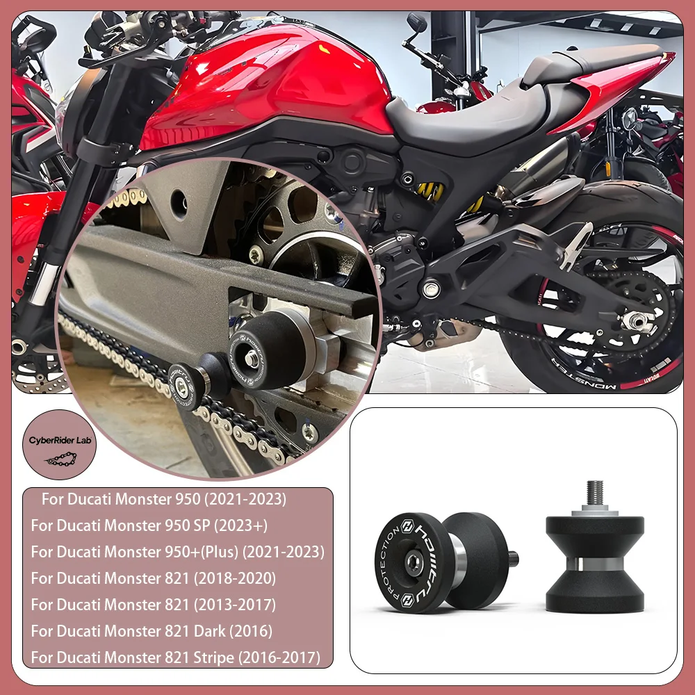 

For Ducati Monster 950/821/Panigale 899/959 2013-2023 Paddock Spindle Bobbins-No Tools Needed, Back to School Rider Gift​