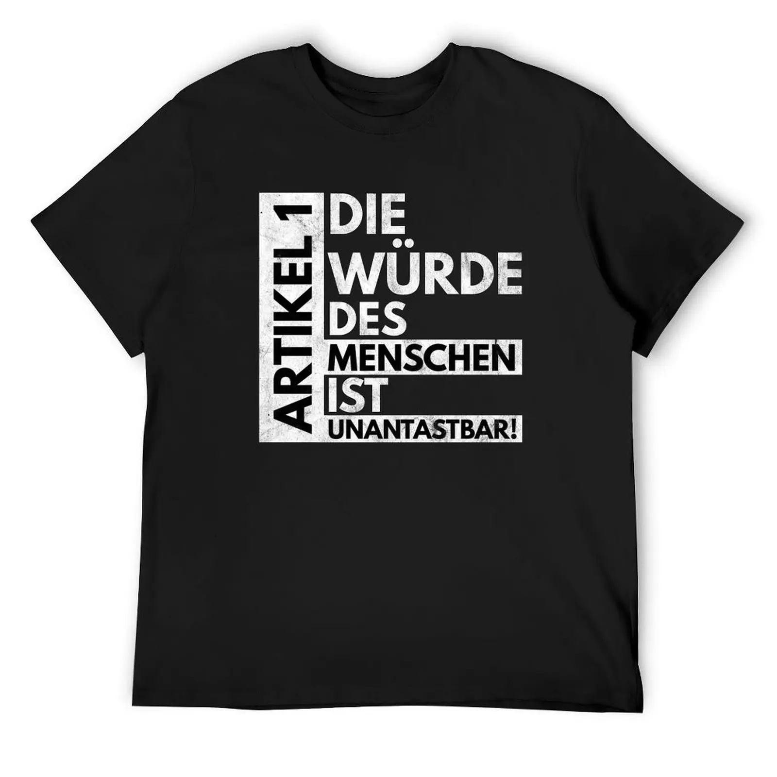 

Article 1: The dignity of man is inviolable! T-Shirt oversize t-shirts man new edition Men's cotton t-shirt