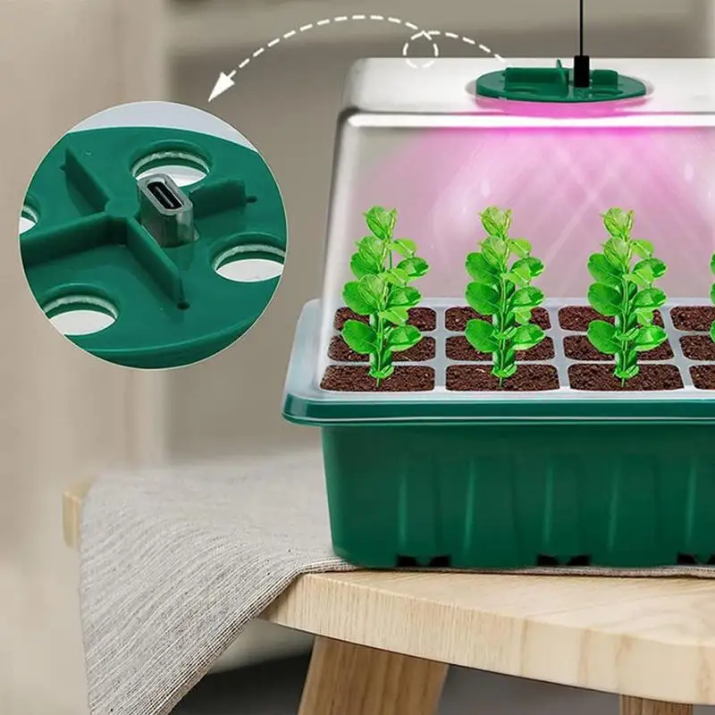 

Seedling Starter Trays Indoor Plants Germination Kit Indoor Gardening Plant Germination Trays Starter Kit With Timing Controller