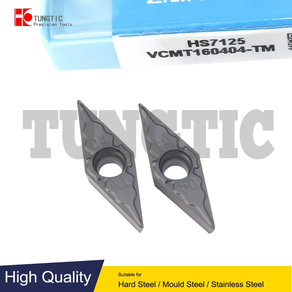 

VCMT160404-TM VCMT160408-TM VCMT160412-TM HS8125 HS7125 HS7225 Токарные инструменты Токарные пластины Резцы Твердосплавные инструменты Обработка металла