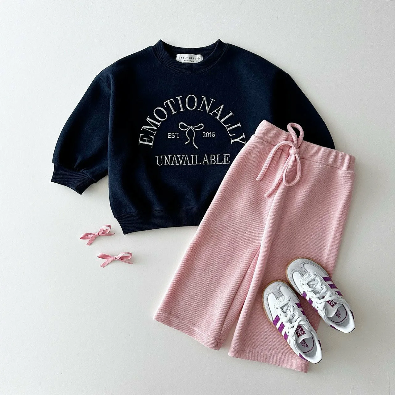 2024 Autumn New Baby Long Sleeve Casual Sweatshirt Letter Embroidery Children Loose Sweatshirt For Boys Girls Cotton Pullover