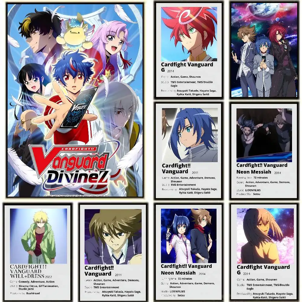 Anime Cardfight Vanguard Posters High Quality Self-adhesive Wall Art Decorations Color Prints Sticky