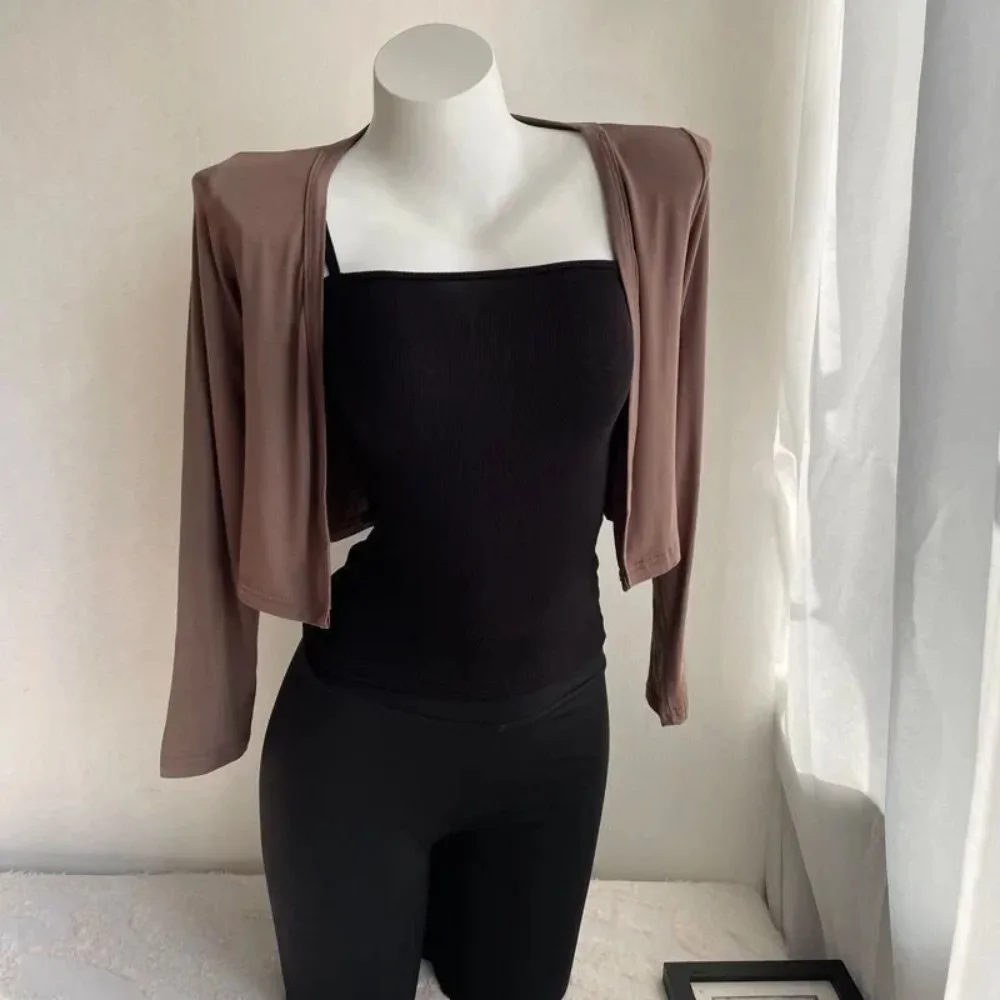 

Summer Autumn Women Modal Short Cardigan Female Cotton Sweater Cardigans Long Sleeve Women Casual Coat Ladies Outerwear